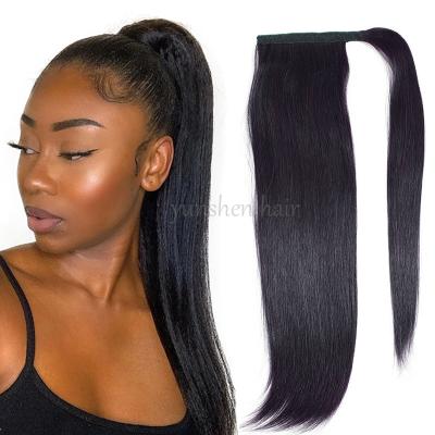 China All Kinds Ponytail Hair Extension 100g Full Natural Unprocessed Ponytail Wig Brazilian Hair Clip Ponytail for sale