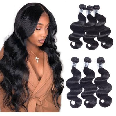 China Body Wave 9A 10A Cuticle Aligned Natural Unprocessed 100% Virgin Color Body Wave Brazilian Hair Bundles for sale