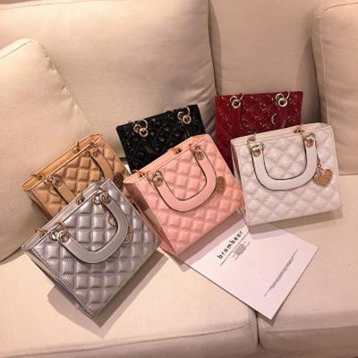 China High Quality Ladies Shoulder Jelly Bag Candy Color Flap Mini Body Tartan Plaid Chain Handbag Designed Tote Messenger Cross for sale