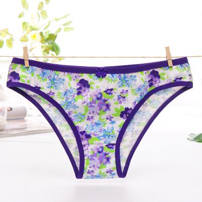 China Good Quality Flower Printing Lycra Cotton Girls' Underwear for sale