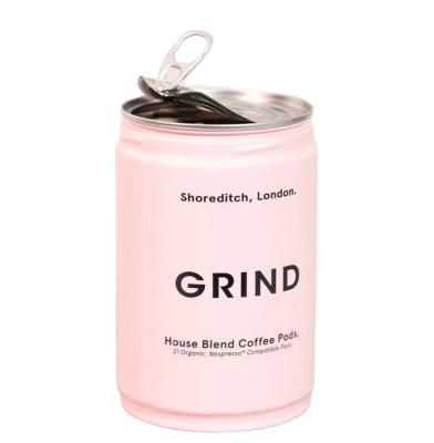 China Recyclable Economic Custom Design Metal Pink Round Customizable Tin Box Tea Packaging for sale