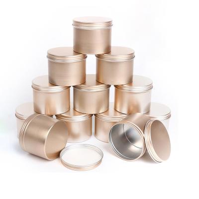 China High Quality Recycled Materials Factory Wholesale Price Eco-Friendly Aluminum Sliver Rose Gold Tin Candles Gold Tin Candle Container For Candles for sale