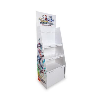 China Box Recommended Based On Your Requests Custom 3 Tiers Corrugated Cardboard Shelf Counter Display Book Display Stands For Books for sale