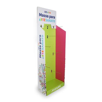 China Eco-friendly Cardboard Cardboard Material Stand Sell FSDU Cardboard Display Stand With Iron Hook For Toys for sale