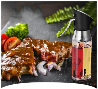 China Sustainable Kitchen Tools Stainless Steel BBQ Grill Cooking Oil Sprayer Pot Holder Olive Pump Spray Bottle for sale