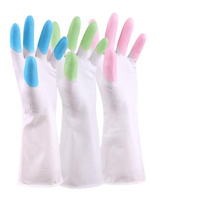 China hot sale high quality multicolor waterproof reusable latex anti-smash kitchen gloves hyflex rubber gloves for sale