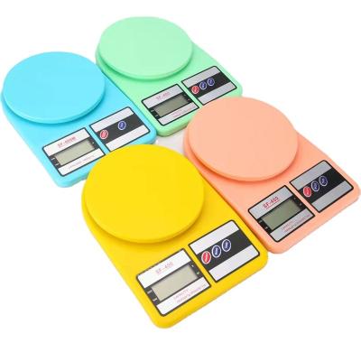 China WITH LID Factory Sf-400 Generic Weight Food Multicolor Kitchen Digital Scale Multiperpose 10kg Show Battery 2*1.5V OEM LCD for sale