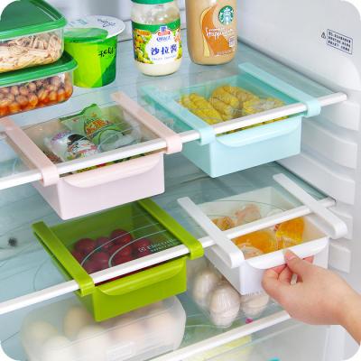 China Viable Creative Home Refrigerator Divider Layer Kitchen Storage Rack Classification Fresh-keeping Finishing Rack for sale