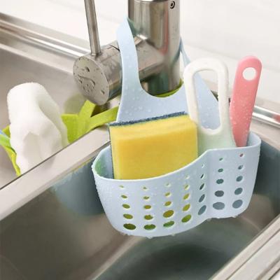 China Viable Sink Adjustable Rack Kitchen Storage Box Sponge Storage Rack Hanging Basket for sale