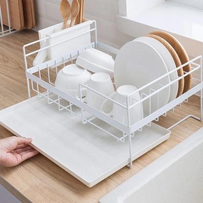 China Viable Factory Wholesale Metal Household Kitchen Supplies Black Dishes Drain Rack Sink Rack Tableware Matching Rack for sale