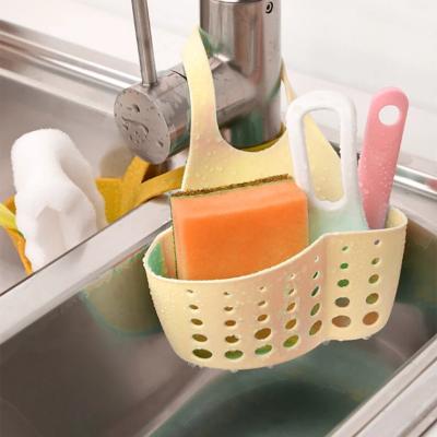 China Wholesale Adjustable Viable Sponge Storage Sink Sink Sponge Sponge Faucet Kitchen Hanging Basket Factory Hanging Basket for sale