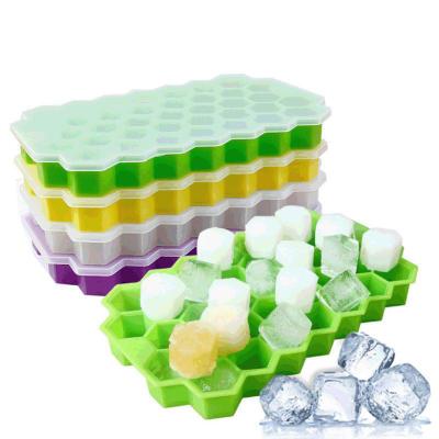 China Home Eco - Friendly Cavity Silicone Ice Cube Tray Mini Ice Cubes Small Square Mold Ice Maker for sale