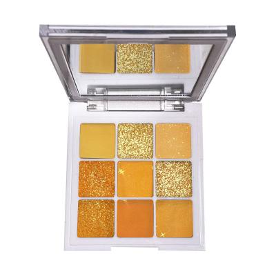 China Waterproof Custom 9 Colors Private Label Palette Eye Shadow Highly Pigmented Clean Cosmetic Shimmer Matte Eye Shadow for sale