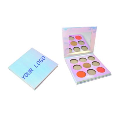 China Waterproof OEM ODM Customize Logo 9 Color Eyeshadow Palette Choose Color Waterproof Easy Paint Eyeshadow Tray for sale