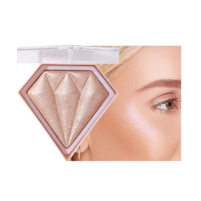 China Sunscreen Vegan Diamond Highlight Powdered Shining Pink Scent Shadow To Modify To Set To Enhance Highlight for sale