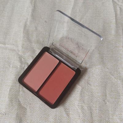 China Waterproof high quality natural three dimensional make up cosmetic blush palette blush on natural double color for sale