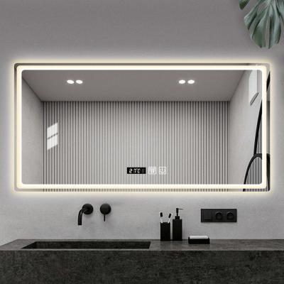 China SAIRI Backlit Magnifying LED Wall Mounted Manufacturer Led Light Large Mirror Bathroom Mirror for sale