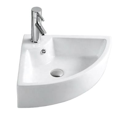 China Modern White Ceramic Area Shape Wash Basin Triangle Art Basin for sale