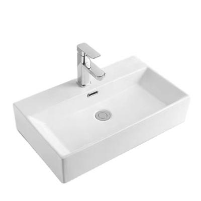 China SAIRI China Factory Modern High Quality Rectangular Bathroom Basin Counter Square Basin for sale