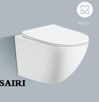 China Double-Flow High End SAIRI Quality Best Easy To Clean UK Style Concealed Tank WC for sale