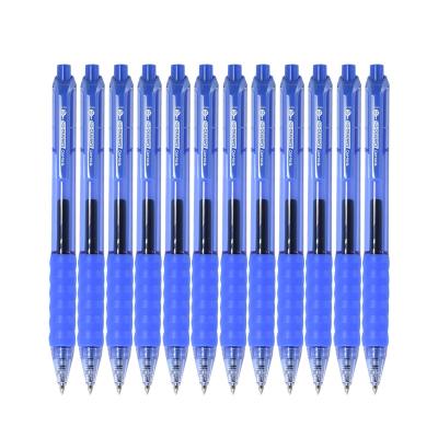 China Good Selling Normal Plastic 0.5mm Retractable Blue Gel Ink Plastic Custom Pen for sale