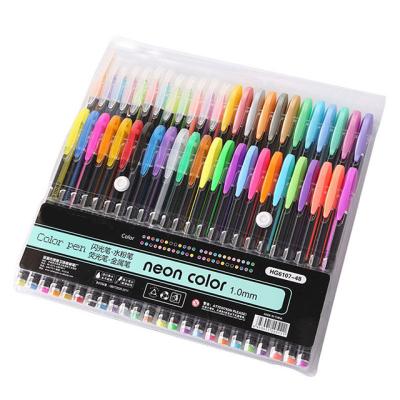 China Office & School Markers Glitter Mini Gel Pen Wholesale Stationary Metal Glitter Neon Pen Glitter Gel Pens 12 Colors Set for sale