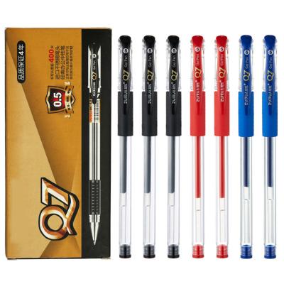 China Normal Gel Pen Set With Logo Plastic Pen Gel Promotional Set 12 PCs / Blue Unique Box Gel Pens for sale