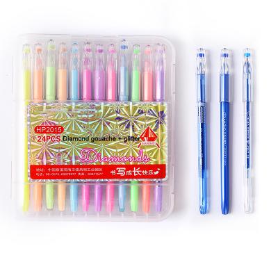 China Office/School Factory Supply Diamond Rainbow Promotional Pastel 48 Colors for School and Company Gel Pen for sale