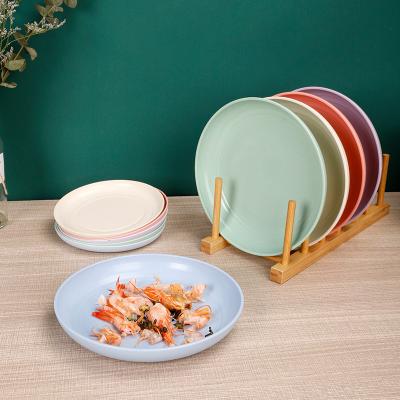 China Minimalist Wheat Straw Disc Tableware Plastic Fruit Dish Plastic Fiber Plate15cm20Size for sale