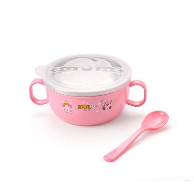 China Disposable Children's Stainless Steel Food Bowl Tableware Complementary Gifts for sale