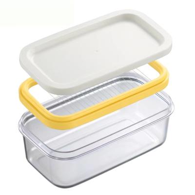 China Viable Household Kitchen Tool Butter Box Cheese Cutter Baking Crisper Sealed Rectangular Storage Box for sale