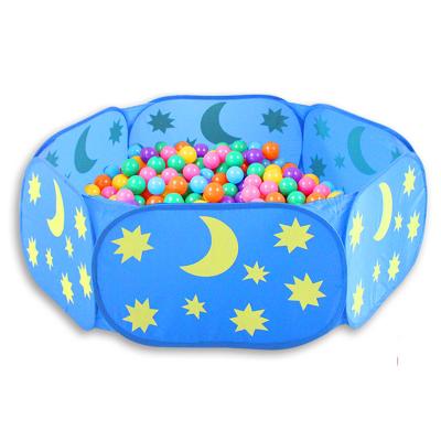 China Sports Play 2022 New Foldable Tent Children's Fence Toy Storage Basket Star Moon Ocean Ball Pools For Kids for sale