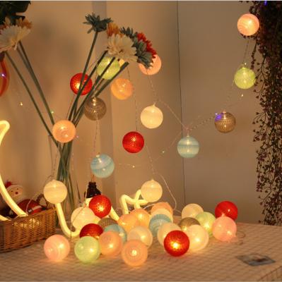 China Good Quality LED Light Emitting Diode New Festival String Cotton Ball Battery Wall Lights Girl Heart Romantic Holiday Party Decoration Led Sphere Fairy Lights for sale