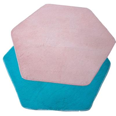 China Stain Resistant Warm Velvet Silk Play Hexagon Baby Children's Sale Cotton Mat Soft Blankets Protection Mat For Kids Playhouse Tent for sale