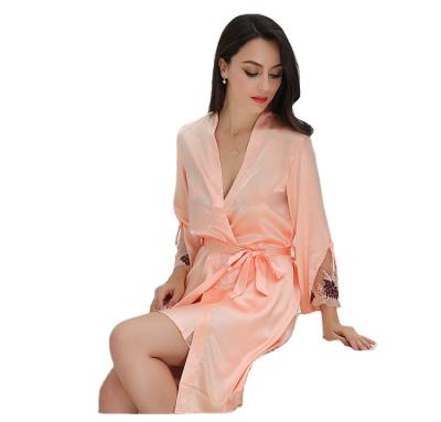 China Breathable 2021 New Designs Sleep Wear Sexy Women Night Dresses Stain Nightgown In Stock for sale