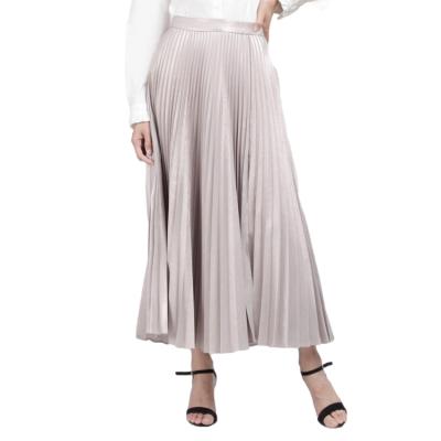 China Anti-Static Daily Casual Women's Elegant Dress Summer Korean Short Sheath Round Neck Stitching Designer Pleated Skirts for sale