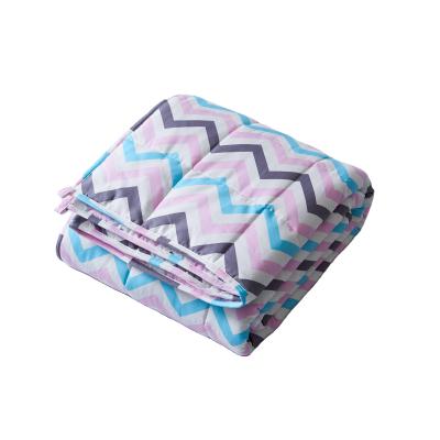 China Cute 100% Cotton Weighted Blanket Folded Kids Gravity Blanket 15lbs 60*80 for sale