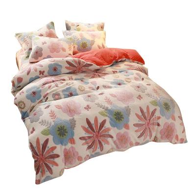 China One Piece Modern Coral Fleece Duvet Cover Flannel Duvet Cover Plus Suede Winter Velvet Milk Fiber Double Sided Comforter Cover for sale