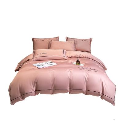 China Nondisposable High Quality Cotton Embroidered Bedding 4 Piece Egyptian Cotton Bedding Sets Cotton Bedding Fabric For Home for sale