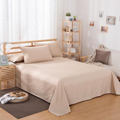 China Polyester Pure Cotton Color Bed Sheet One Piece Hotel Cooling White Household Brushed Pink Rose Comforter Single Bedding for sale