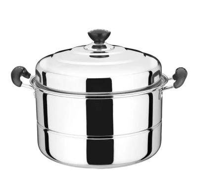 China Factory Direct Sales 28cm Kitchen Pots Stainless Steel Pot Food Steamer Viable Biggrill Pot for sale