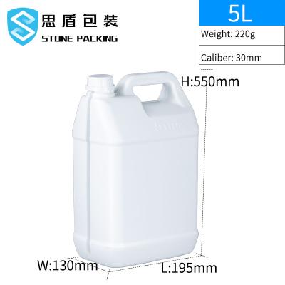 China 128-FL- OZweißes HDPE Plastikquadrat 5 Gallonen-Eimer 220g Soem zu verkaufen