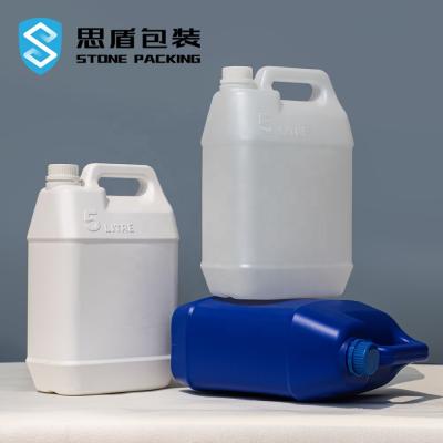 Cina Bottiglia di plastica dell'HDPE chimico quotidiano di 35mm un tamburo di plastica 192*125*305mm da 5 litri in vendita