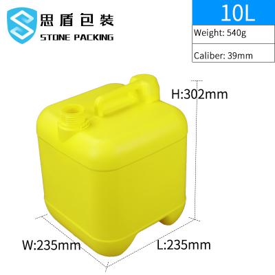 China Kaliber 39mm Chemische Plastic Containers 360*300*410mm van Jerry Can 10L Te koop