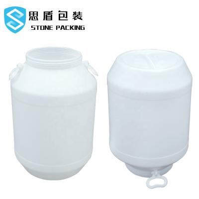 China Weißes HDPE 100% chemisches Plastikfaß 60l mit Abdeckung zu verkaufen