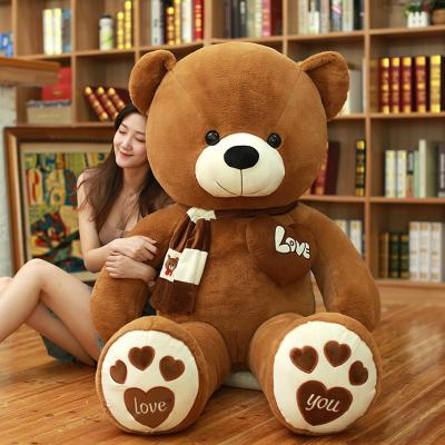 China Hot Selling Plush Size Scarf Teddy Bear The Big Valentine's Day Gifts Giant Teddy Bear Stuffed Toy 80cm -180cm for sale