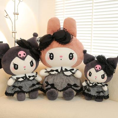 China Cute Cartoon Toys Custom Soft Teddy Bear Make Your Own Plush Toy Kuromi Wholesale Cute Stuffed Plush With Kuromi Sweater For Birthday Gift for sale