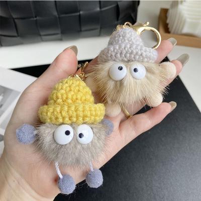 China Cartoon Cute Wholesale Promotional Plush Coalball Key Chain for sale