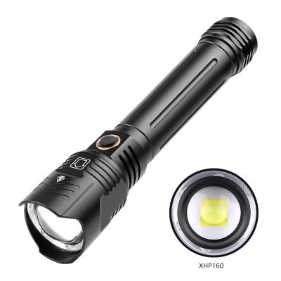 China Bolder High Lumens XHP160.2 20000 Lumens Self Defense Buzz Flashlight Super Bright Emergency Tactical Multifunction Flashlight For Men for sale