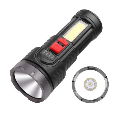 China Portable Power Display Light Weight Built-in Rechargeable Battery With Protective Charging Indicator And Switch Case Flashlight for sale